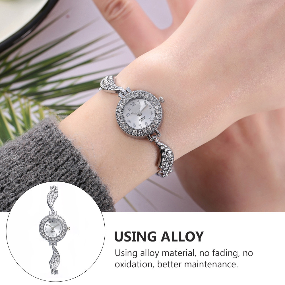 1Pcs Rhinestone Wing Design Wo - Luxury Watch Gift For Her 评论和价格