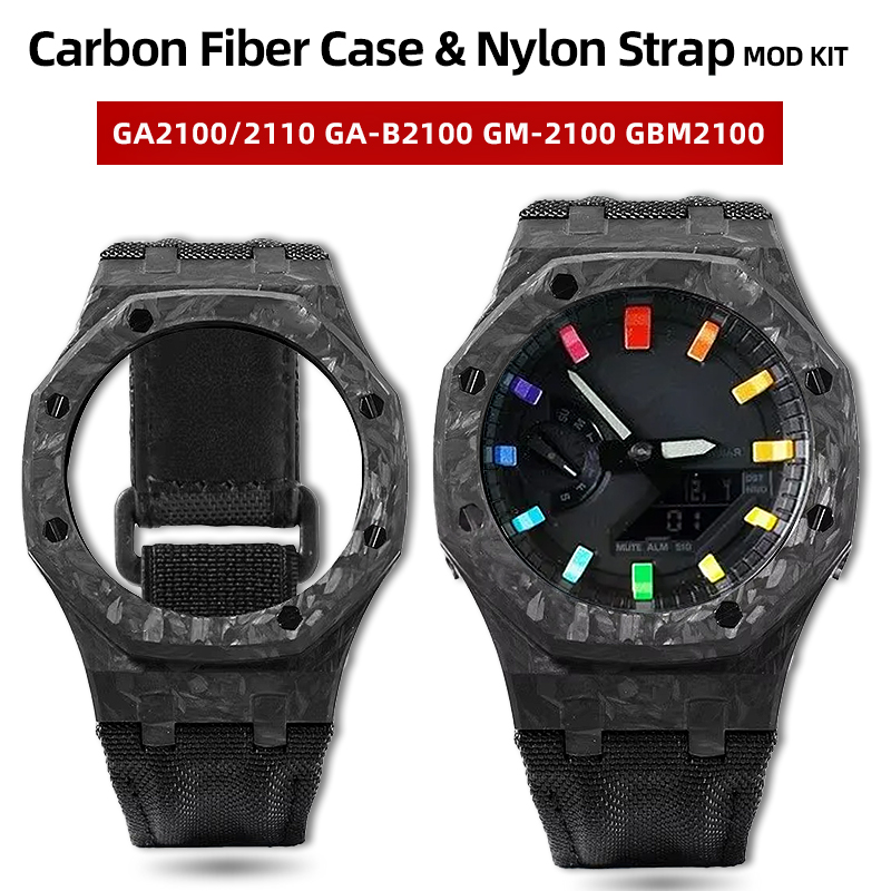 GA2100 GM2100 Mod Kit Carbon F - Casio Watch G-Shock Ga-2100 评论和价格