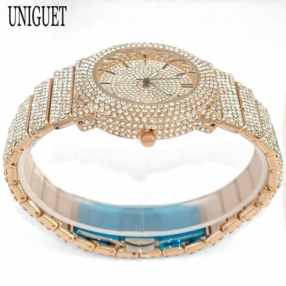 2025 UNIGUET Men's Fashion Ice - Luxury Watch Iceberg 评论和价格