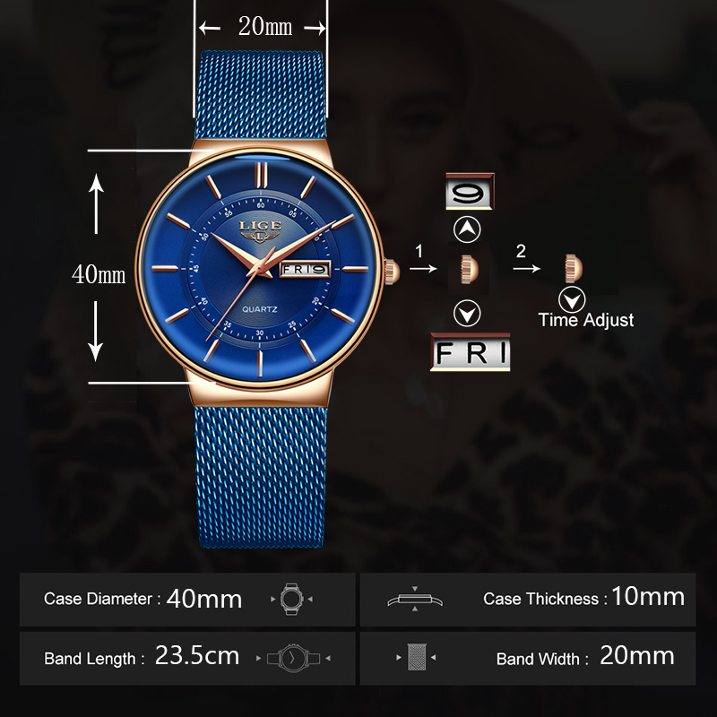 Women Watches LIGE Top Brand L - Luxury Watch Top 10 评论和价格