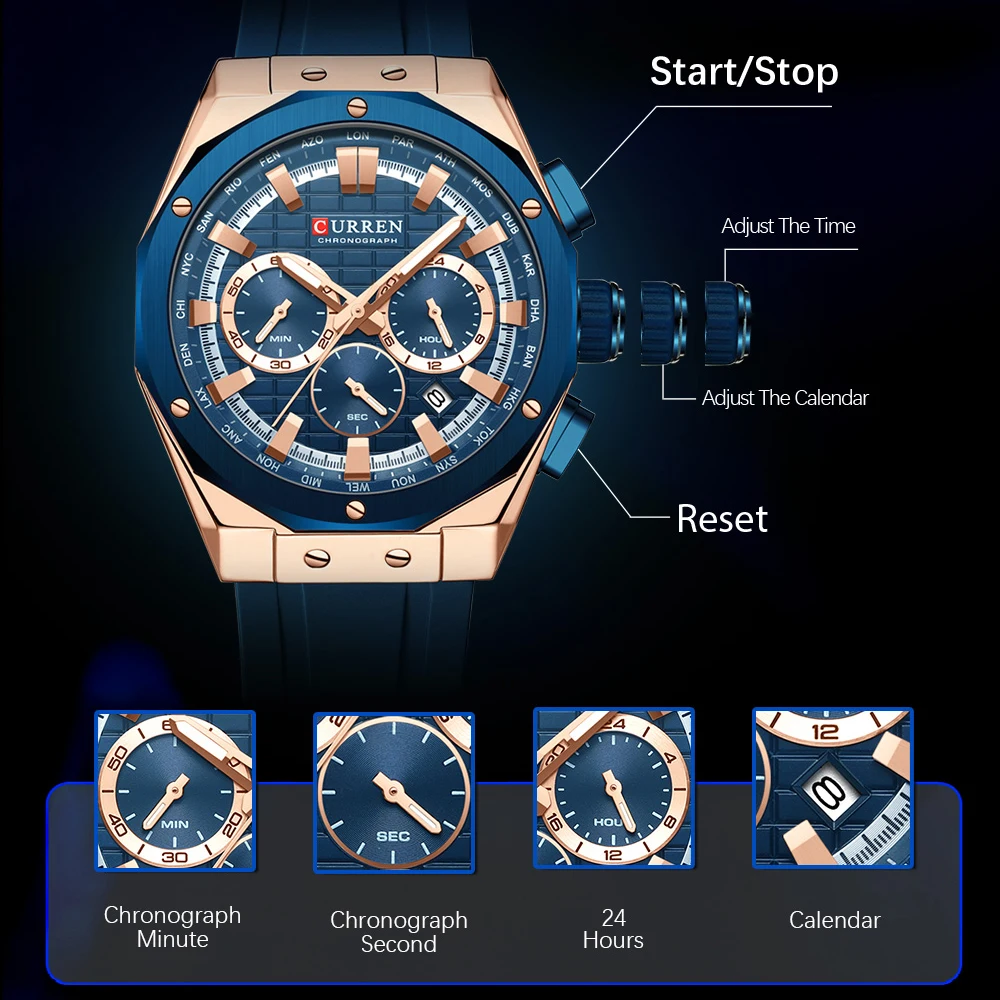 CURREN Luxury Brand High Quali - Luxury Watch Investment 评论和价格