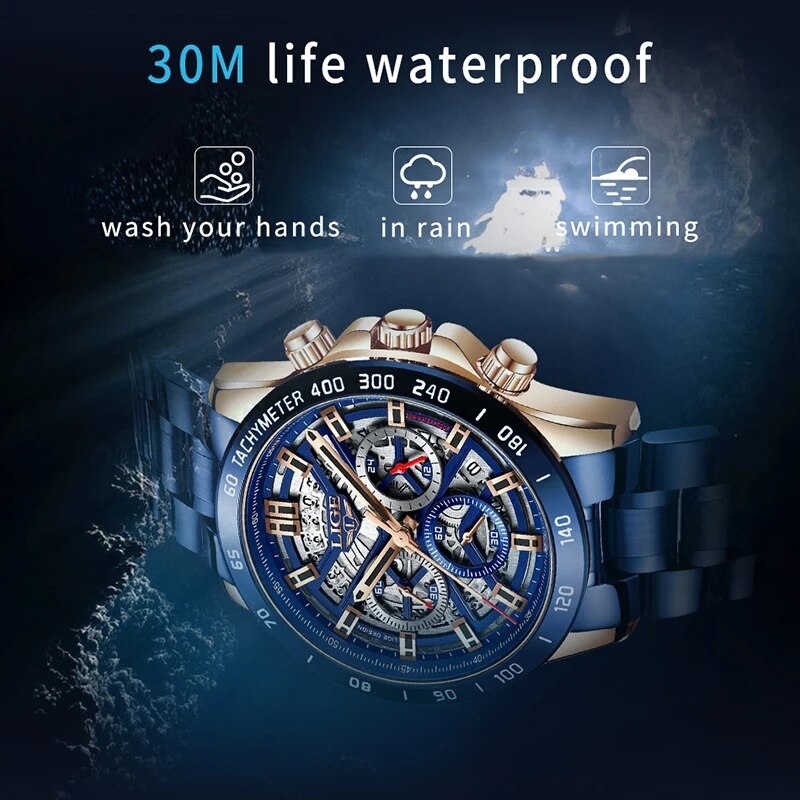 LIGE 2024 New Men Watch Top Br - Luxury Watch Maker 评论和价格
