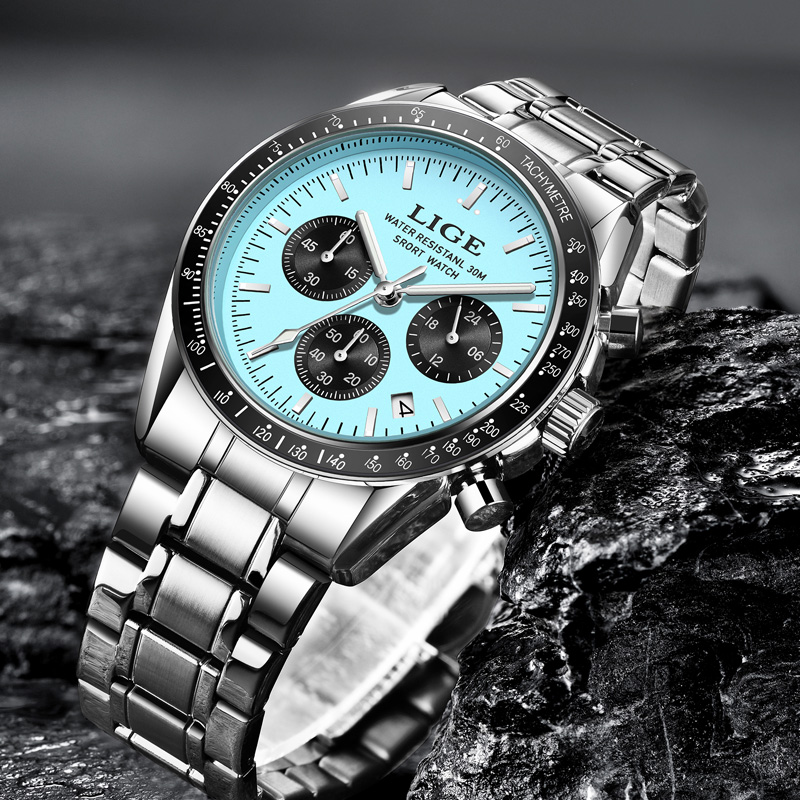 LIGE Top Brand Luxury New Men  - Luxury Watch Maker 评论和价格