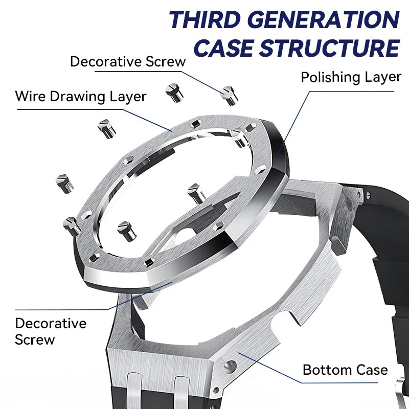 5th Gen Metal Watch Case Kit F - Casio Watch G-Shock Ga-2100 评论和价格